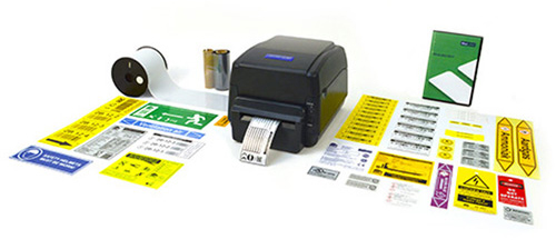 Imagen de la SMS-430 con etiquetas de distintos tamaños y resoluciones